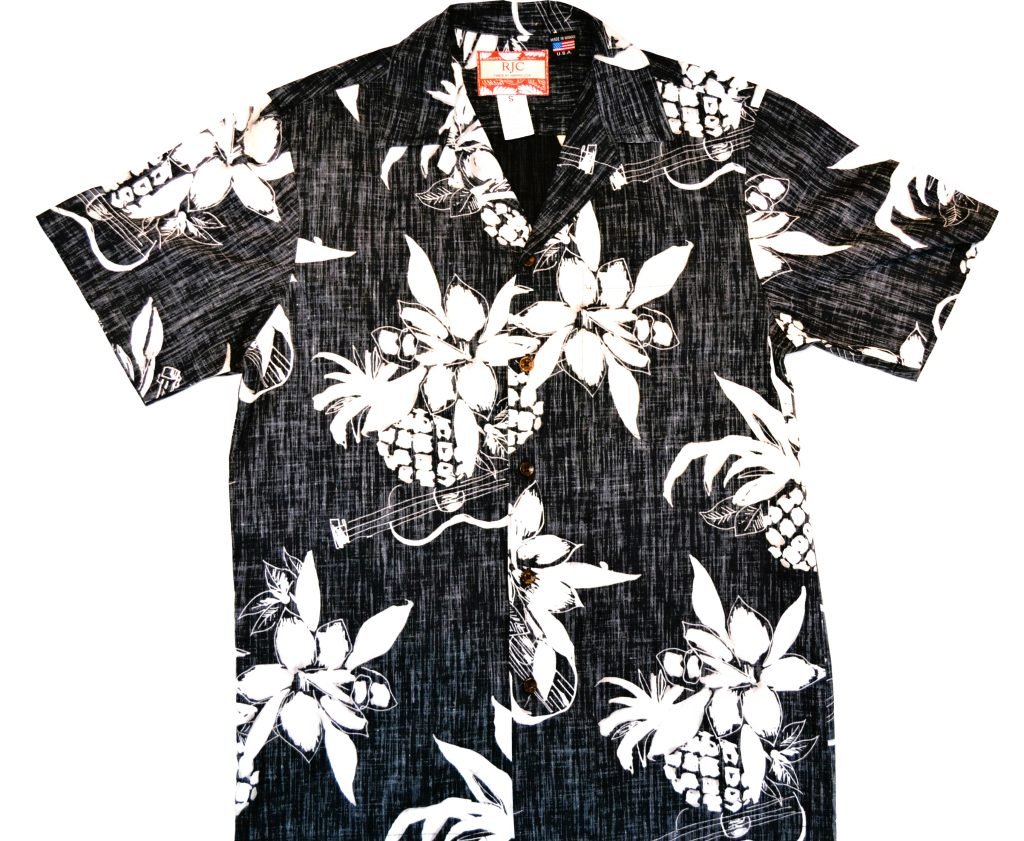 Midnight Ukulele Floral Hawaiian Shirt