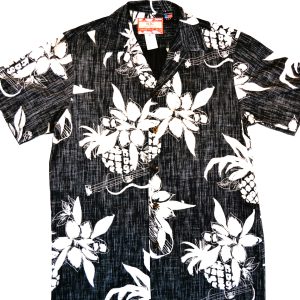 Midnight Ukulele Floral Hawaiian Shirt