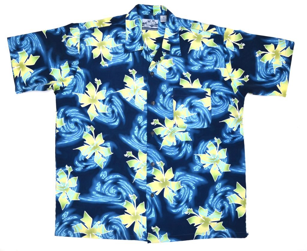 Electric Wave Hibiscus Shirt