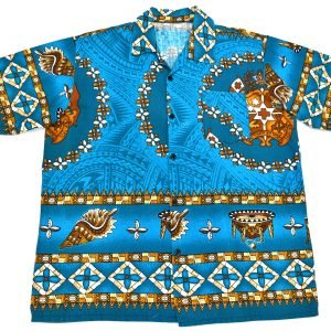 Tropical Tribal Island Button-Up