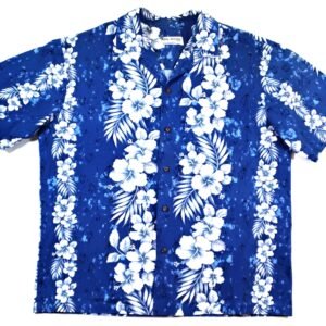 Milson by Ky's Men Blue Waikiki Beach Aloha Shirt