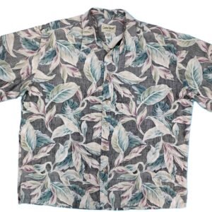 Cooke Street Grey Leaf Hawaiian Shirt – Vintage Tropical Print