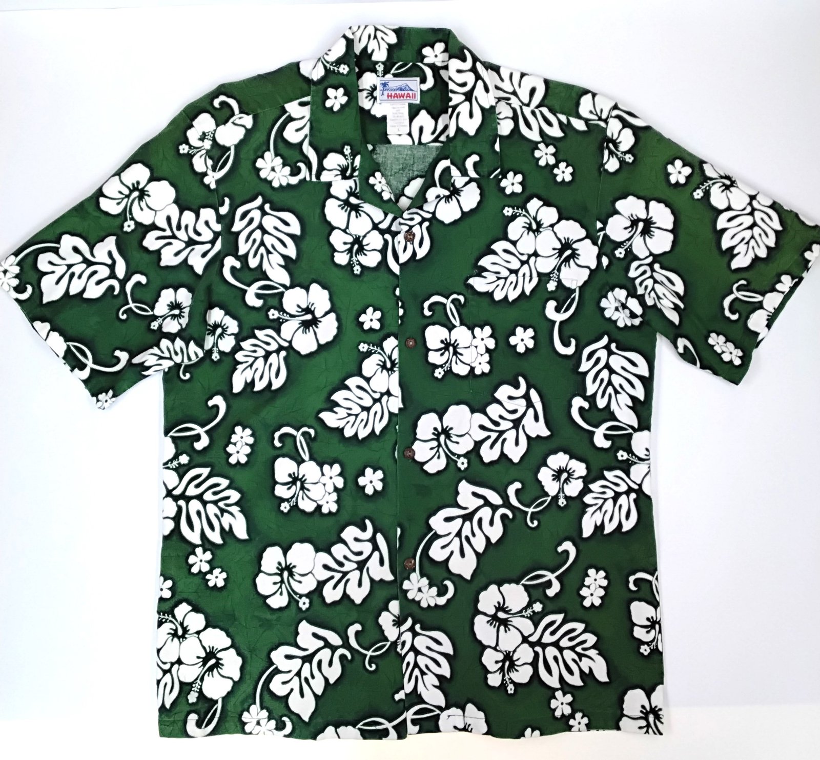 Hawaii Green Classic Floral Hawaiian Shirt