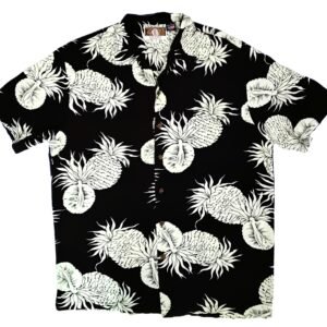 Kalaheo Black Pineapple Hawaiian Shirt