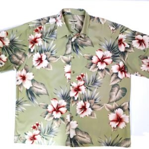 Cooke Street Green Hibiscus Hawaiian Shirt