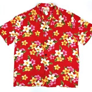 Koko Head Red Vibrant Tropical Flowers Hawaiian Shirt