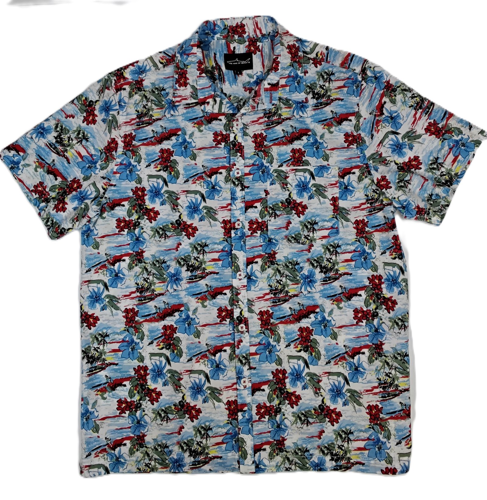 King of the Beach Colorful Tropical Plants Hawaiian Style Shirt